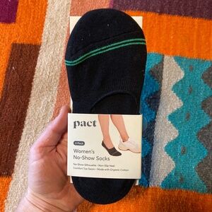 Pact Organic Cotton no show socks / black / brand new 8pairs